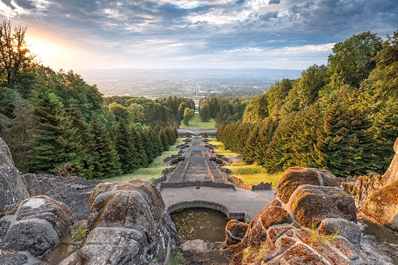Blick auf Kassel vom Herkules aus.